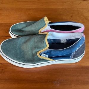 Multicolored Slip On Vans-Women’s Size 10